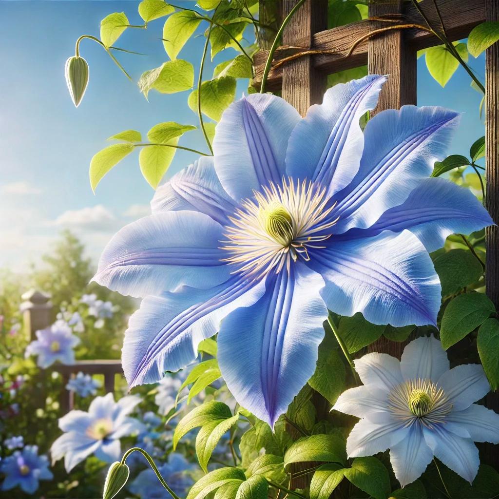 Голубой клематис