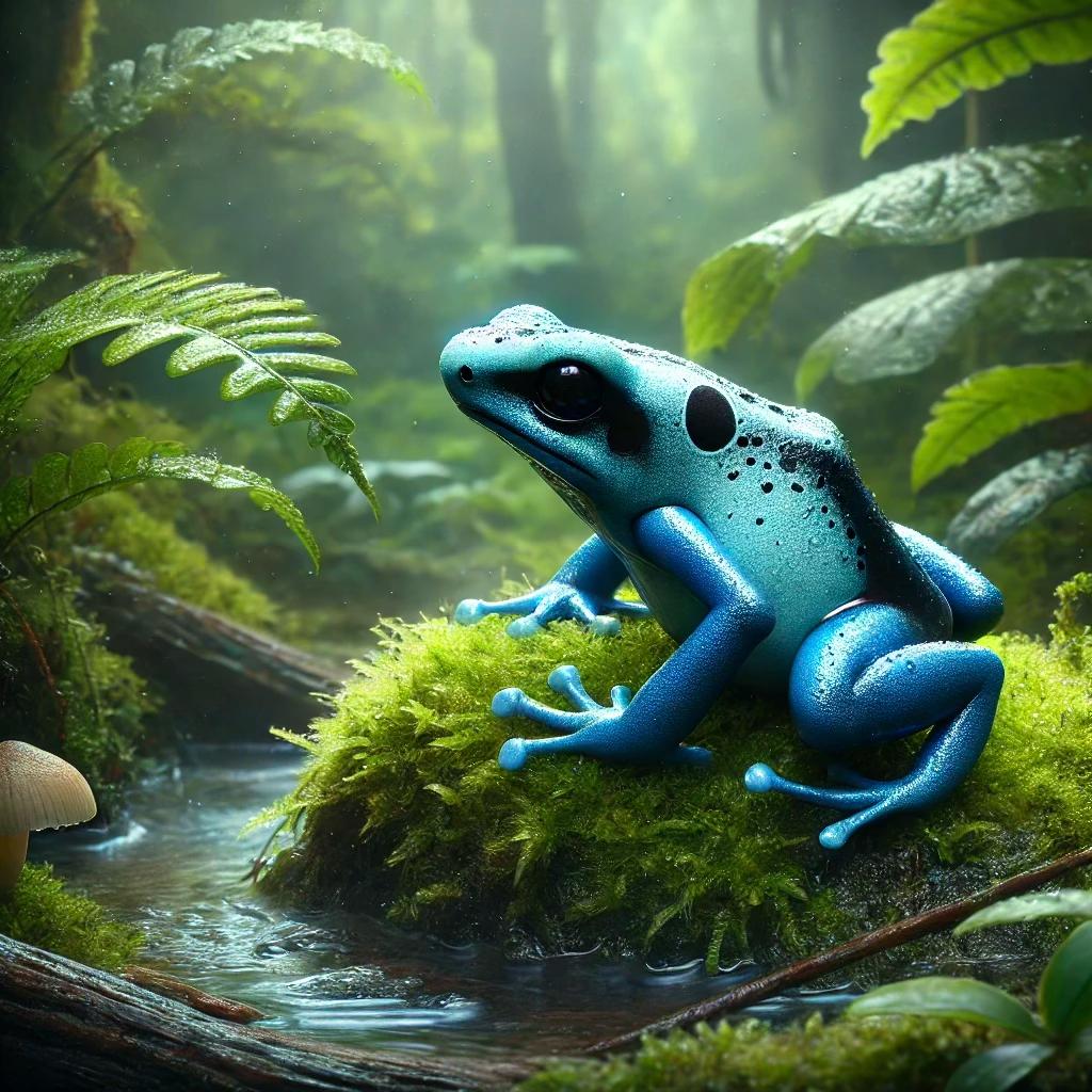 Голубая ядовитая лягушка